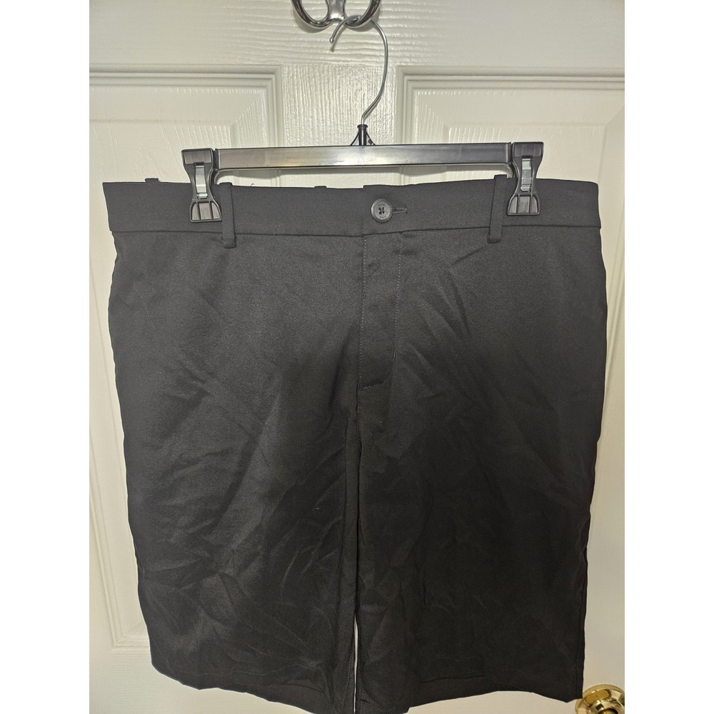 Nike Golf Shorts Mens 32 Black Dri-FIT Standard Fit Flat Front Athletic 4944